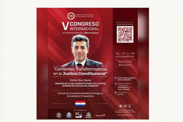 Ministro Ríos Ojeda expondrá sobre Control de Convencionalidad en Bolivia
