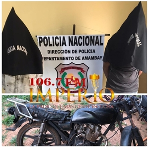 Tras persecución Policía detiene a dos sujetos con una motocicleta con chasis borrado - Radio Imperio 106.7 FM