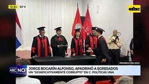Jorge Bogarín Alfonso: “Significativamente corrupto” fue nombrado padrino de promoción en la UNA - ABC Noticias - ABC Color