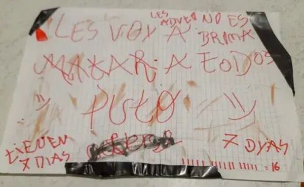 Grave amenaza de masacre en colegio de Santa Rita