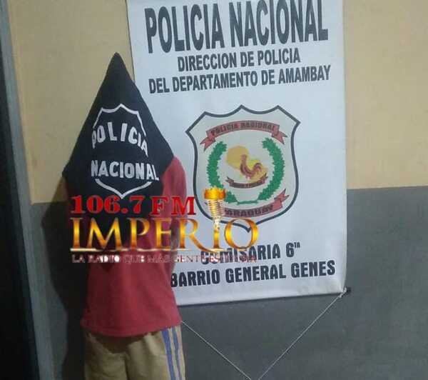 Joven es detenido en General Genes por robarle a su propia madre - Radio Imperio 106.7 FM