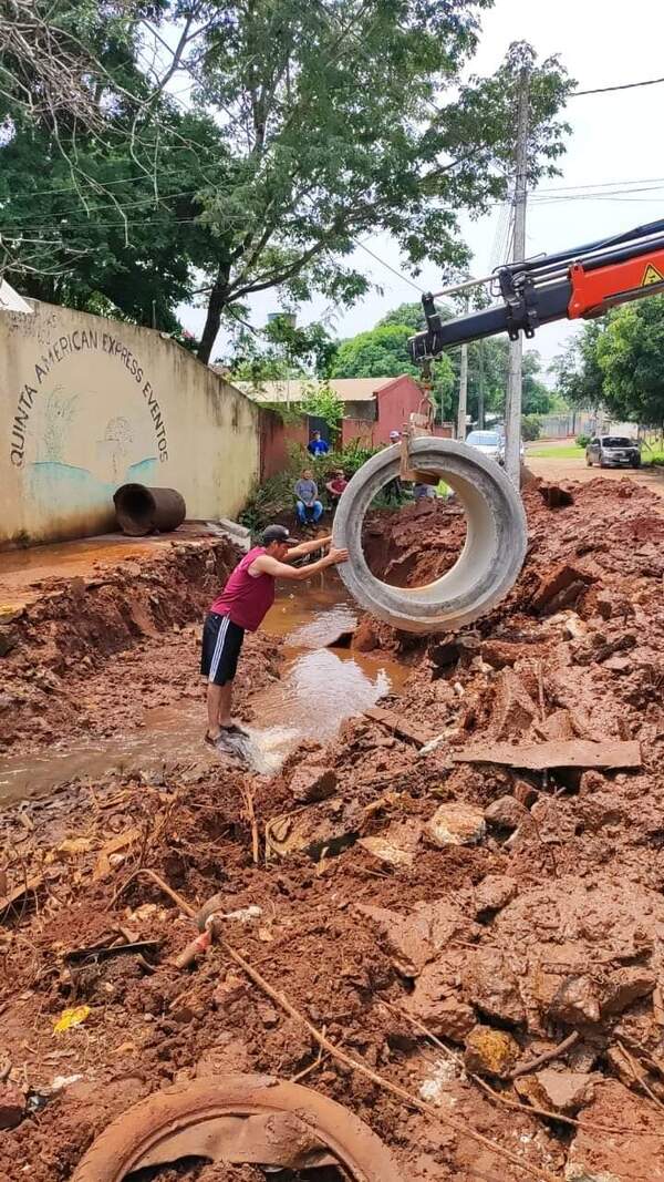 Prosiguen trabajos de canalización en Hernandarias - ADN Digital