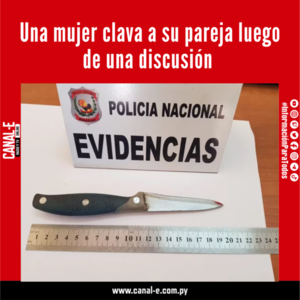 Mujer clavó a su pareja luego de una ronda de tragos