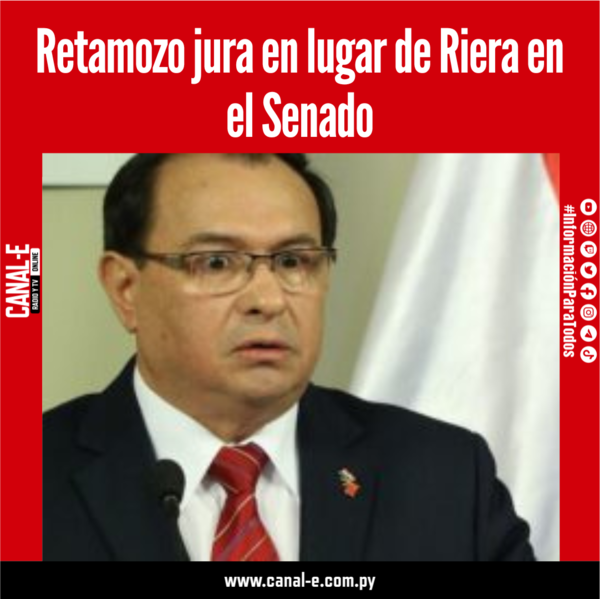 Retamozo jura en lugar de Riera para el Senado