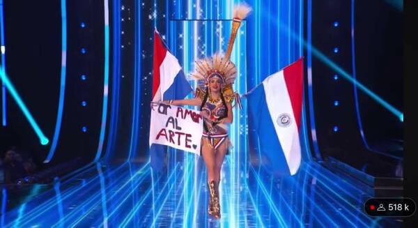 [VIDEO] ¡Ñande Miss rindió homenaje a Mangoré con su traje alegórico!