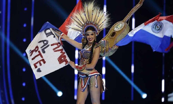 Elicena Andrada rinde homenaje al arte y a Mangoré con su traje alegórico en el Miss Universo 2023 – Prensa 5