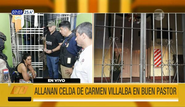 Allanan celda de Carmen Villalba en el Buen Pastor | Telefuturo