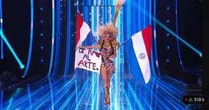 La Nación / Miss Universo: Elicena rindió homenaje a Mangoré con espectacular traje típico