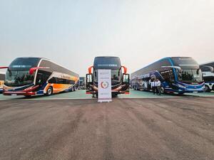 46 buses 0km con inversión de USD 12.2 millones empieza a operar bajo regulación de la Dinatran