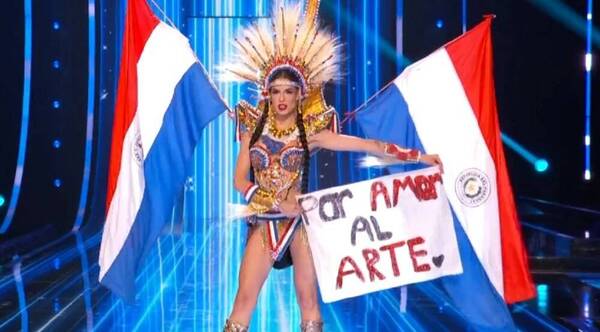 ¡Feroz polémica por el traje alegórico que usó nuestra Miss!