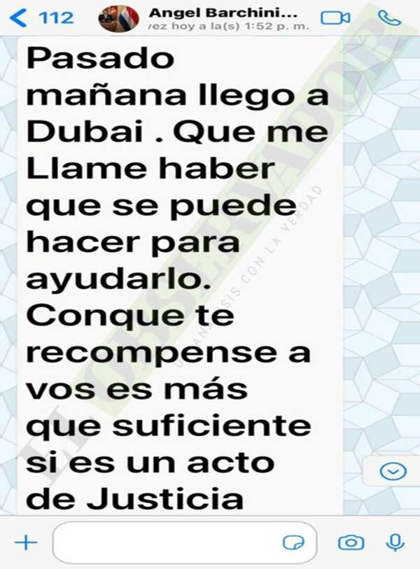 Ministro Barchini confirma que Marset le pidió ayuda pero asegura que no se la dio
