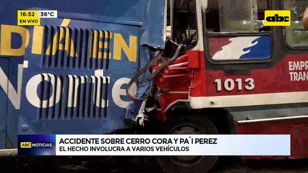 Video: accidente múltiple sobre Cerro Corá y Pa’i Pérez - ABC Noticias - ABC Color