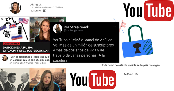 »Ahí les va», canal ruso fue eliminado de Youtube en Paraguay