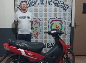 Cae en Pedro Juan Caballero reducidor de motos robadas