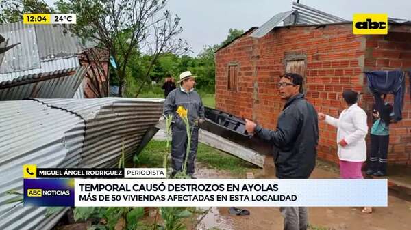 Video: Temporal causó destrozos en Ayolas - ABC Noticias - ABC Color