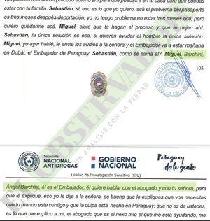 Marset y “Tío Rico” querían que Barchini diga en Dubai que el pasaporte falso era auténtico