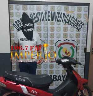 Policía detiene a un hombre con motocicleta robada en el barrio María Victoria - Radio Imperio 106.7 FM