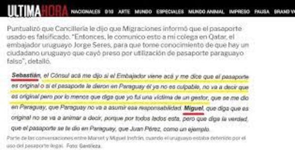 Marset y “Tío Rico” querían que Barchini diga en Dubai que el pasaporte falso era auténtico