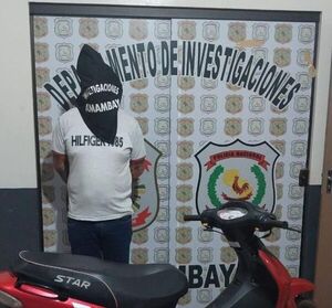 PJC: Policía detiene a un hombre con motocicleta robada en el barrio María Victoria
