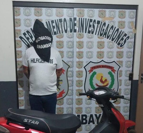 PJC: Policía detiene a un hombre con motocicleta robada en el barrio María Victoria