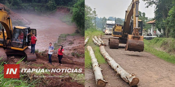 MUNICIPALIDAD DE NUEVA ALBORADA INICIÓ REPARACIÓN DEL PUENTE DE CALLE G EN PUERTO TRINIDAD - Itapúa Noticias