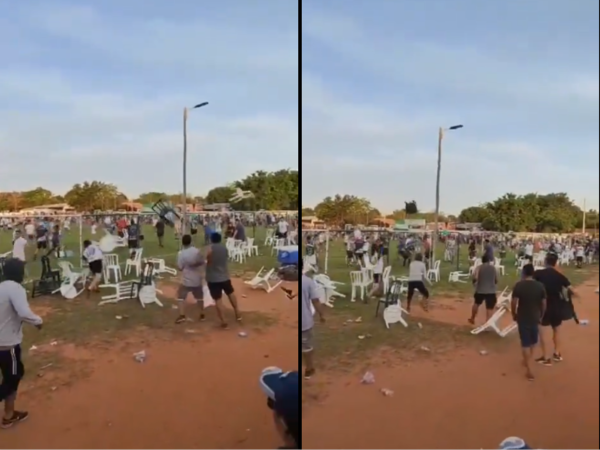 (VIDEO). ¿Mba’epiko la oikova?: Hinchas olimpistas se agredieron a sillazos limpio