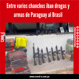 Entre varios chanchos iban drogas y armas de Paraguay al Brasil