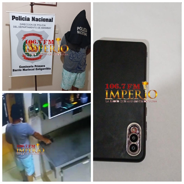 Brasileño es detenido por hurto de celular en un casino - Radio Imperio 106.7 FM