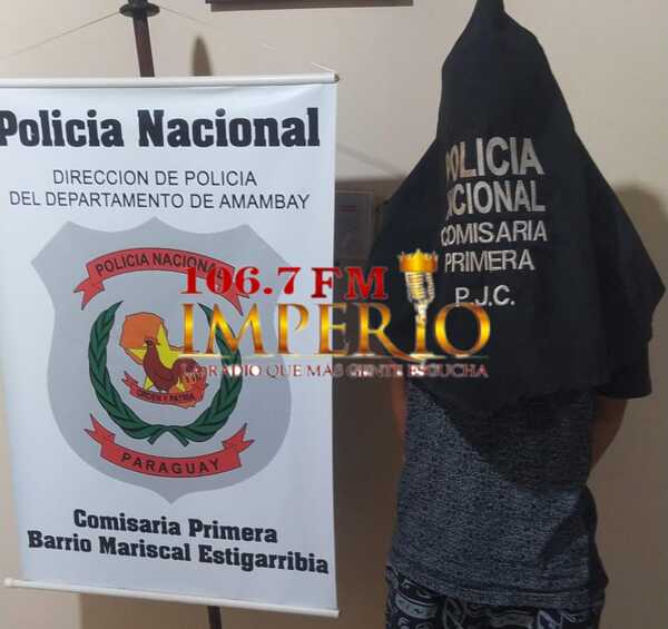 Policía detiene en el centro de la ciudad a supuesto autor de hurto de motocicleta - Radio Imperio 106.7 FM