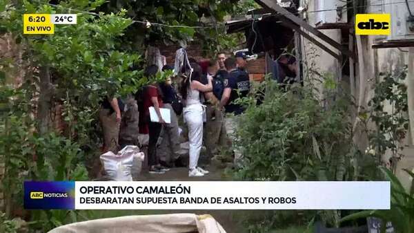 Operativo Camaleón: desbaratan supuesta banda de asaltos  - ABC Noticias - ABC Color