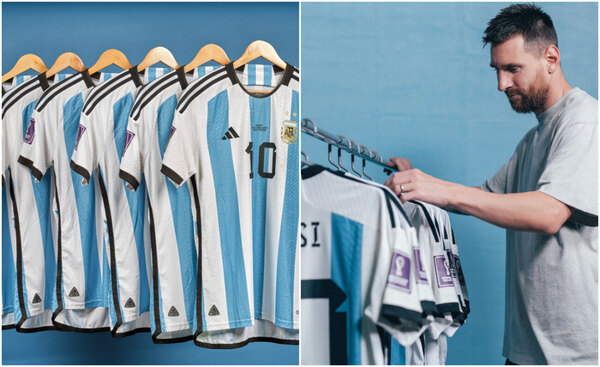 Versus / Subastarán camisetas utilizadas por Messi en el Mundial de Catar con un valor millonario