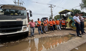 Este lunes iniciaron oficialmente las obras viales en Coronel Ovido