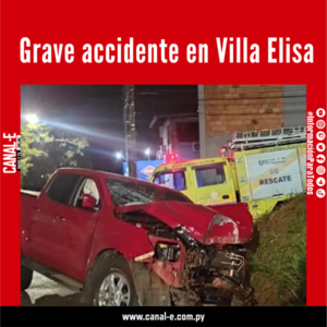 Grave accidente en Villa Elisa