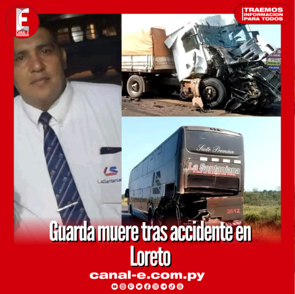 Guarda muere tras accidente en Loreto