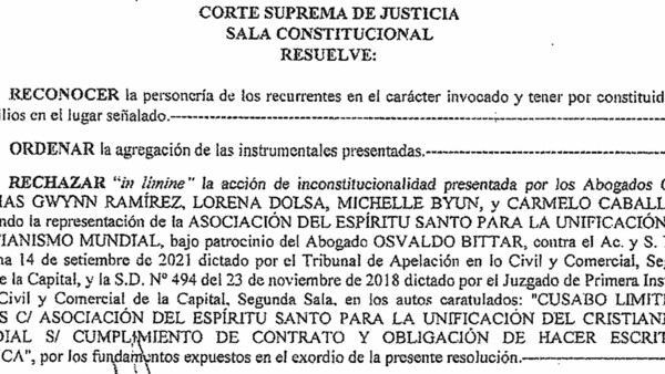 Critican excesiva dilación en caso tierras de Secta Moon