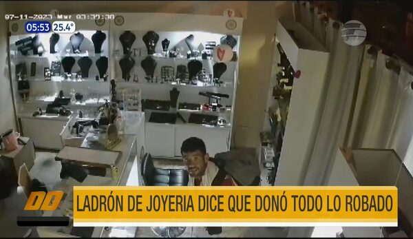 Ladrón de joyería dice que donó todo lo robado | Telefuturo