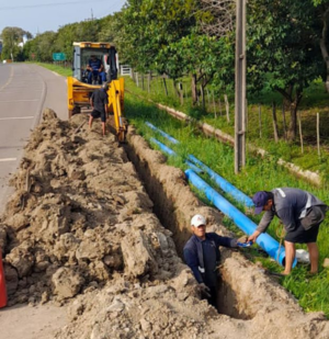 Essap prosigue con las obras para la extensión de tuberías en Pilar - .::Agencia IP::.