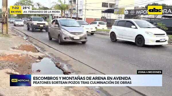 Video: Escombros y montañas de arena en Avenida - ABC Noticias - ABC Color