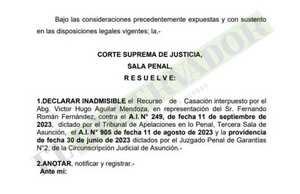 Sala Penal no admite casación sobre resoluciones respecto imputaciones en caso Mocipar 