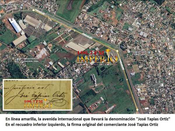 JUSTO HOMENAJE: Importante avenida llevará el nombre del primer poblador