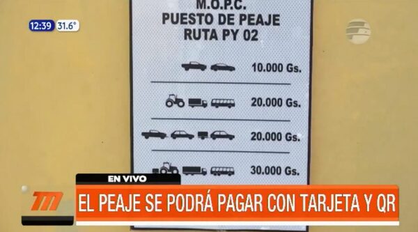 El peaje ya se podrá pagar con tarjeta y QR | Telefuturo