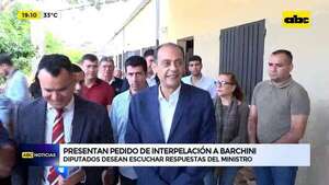 Video: presentan pedido de interpelación a Barchini  - ABC Noticias - ABC Color