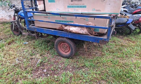 Abandonan motocarro en Franco
