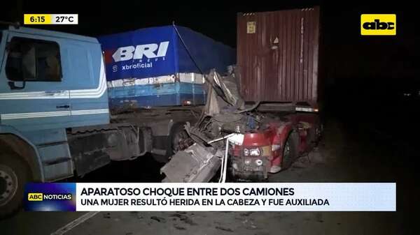 Video: Aparatoso choque entre dos camiones - ABC Noticias - ABC Color