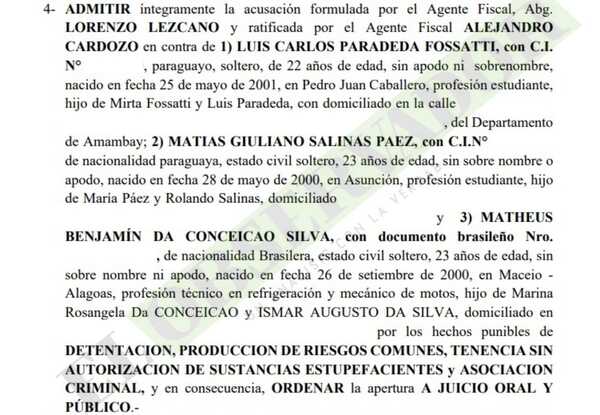 Presuntos miembros de una escructura de sicarios y microtraficantes afrontarán juicio