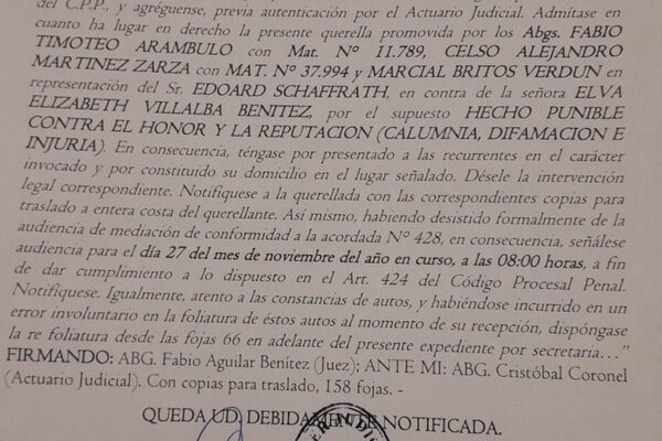 Notifican a concejal querellada por denunciar a intendente de Naranjal por corrupción