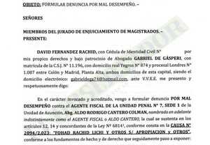 Acusan ante el JEM al fiscal Aldo Cantero por mal desempeño en una causa por apropiación