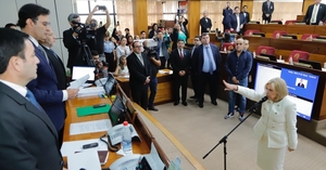 Alicia Pucheta juró como representante del Ejecutivo ante el CM, en medio de protestas