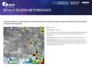 Alerta de tormentas para departamentos de ambas regiones - ADN Digital