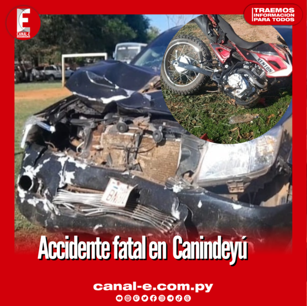 Fatal accidente de tránsito en Canindeyú dejó dos muertos